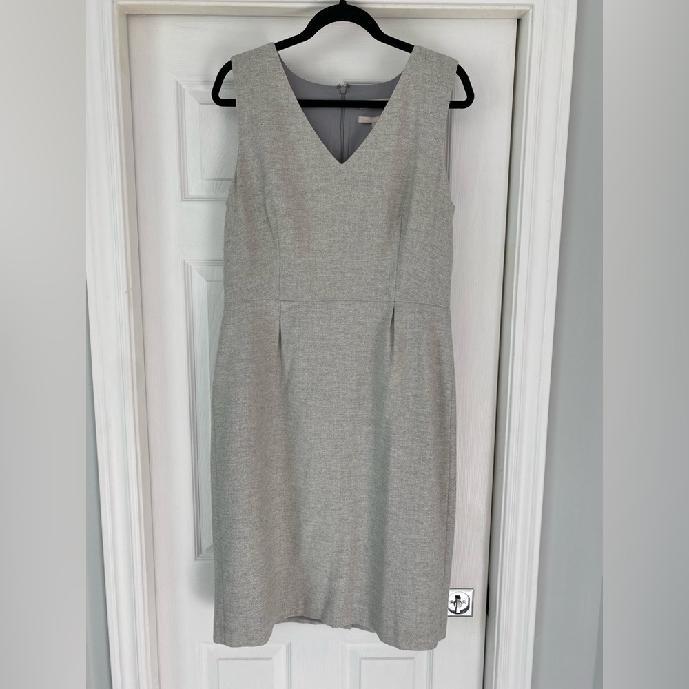 NWT Banana Republic Grey (with woven sparkle threads) sheath dress - Size 14